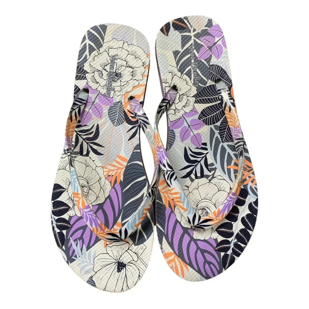 Vera Bradley floral thing flip flop size 7/8